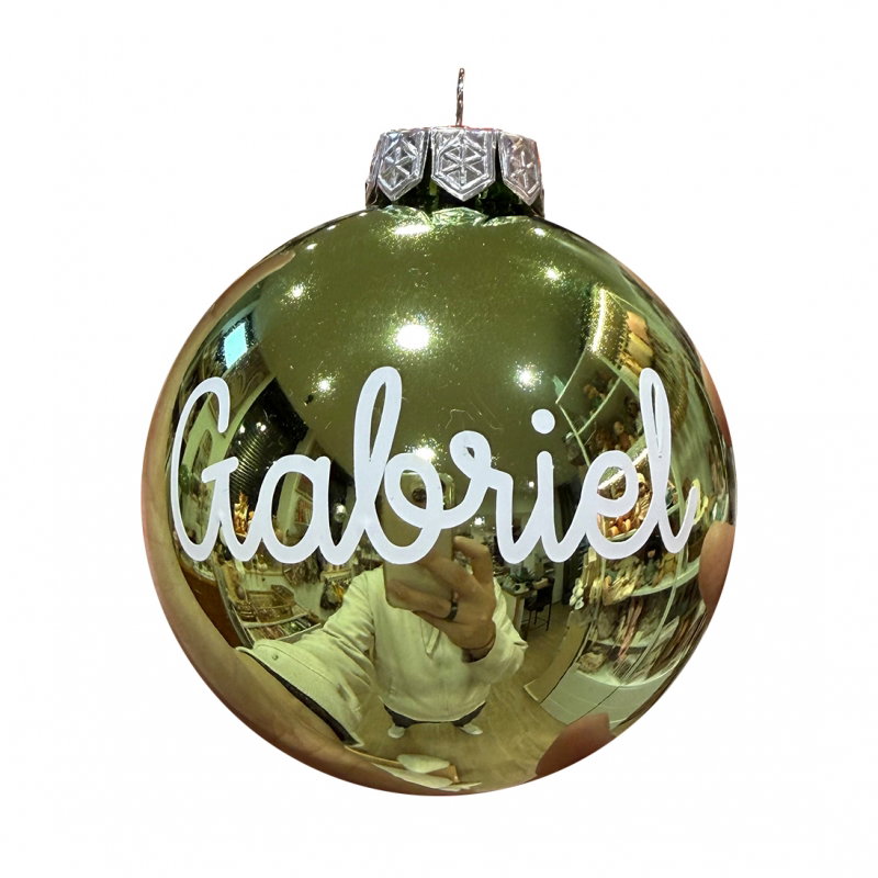 Boule de Noël personnalisée | Vert brillant