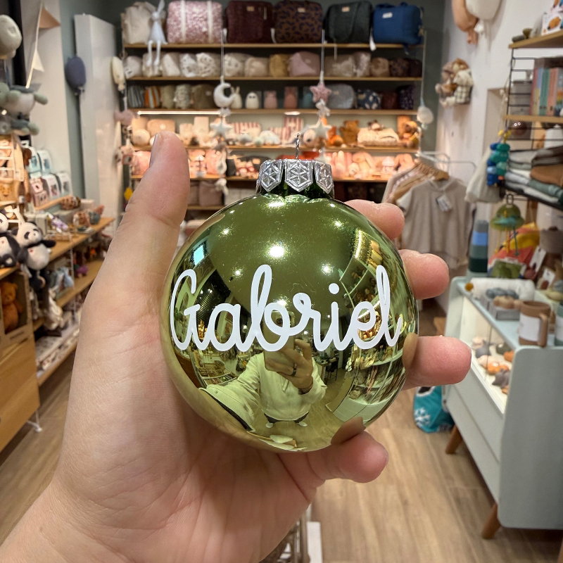 Boule de Noël personnalisée | Vert brillant