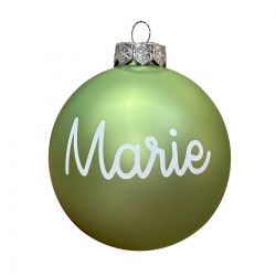 Boule de Noël personnalisée | Vert Mat