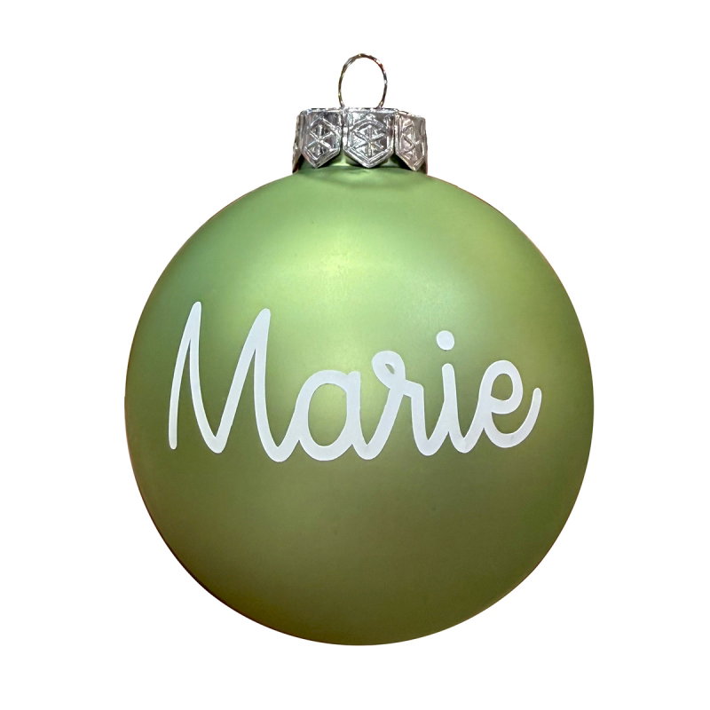 Boule de Noël personnalisée | Vert Mat