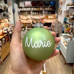Boule de Noël personnalisée | Vert Mat