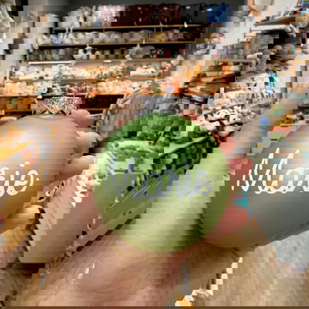 Boule de Noël personnalisée | Vert Mat - Little cecile