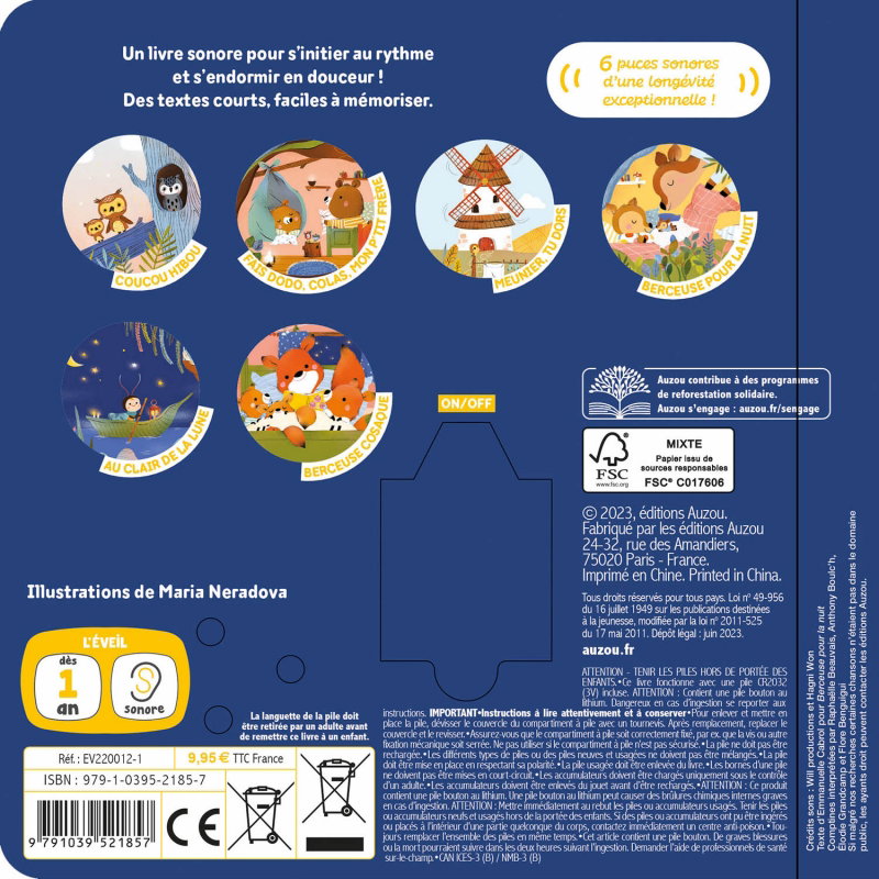 Livre sonore | Mes premières berceuses