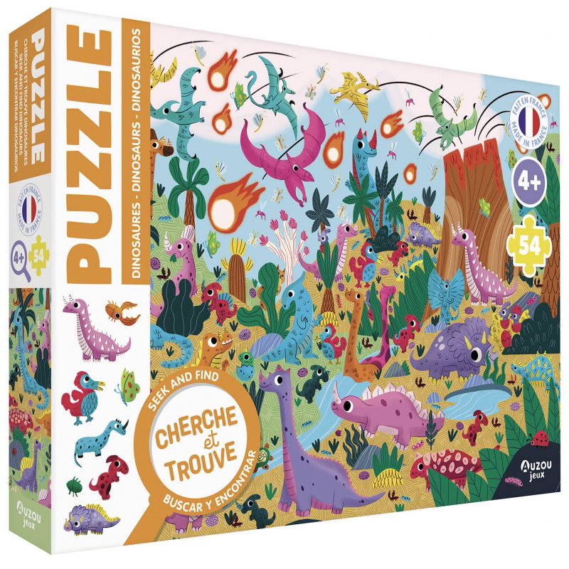Puzzle cherche et trouve des tout-petits 54 pièces | Les dinosaures