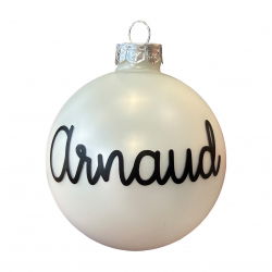 Boule de Noël personnalisée | Argent mat