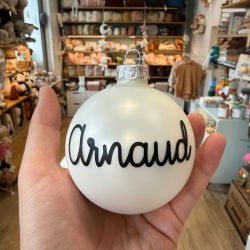 Boule de Noël personnalisée | Argent mat