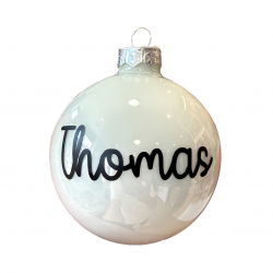 Boule de Noël personnalisée | Argent brillant