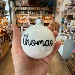 Boule de Noël personnalisée | Argent brillant