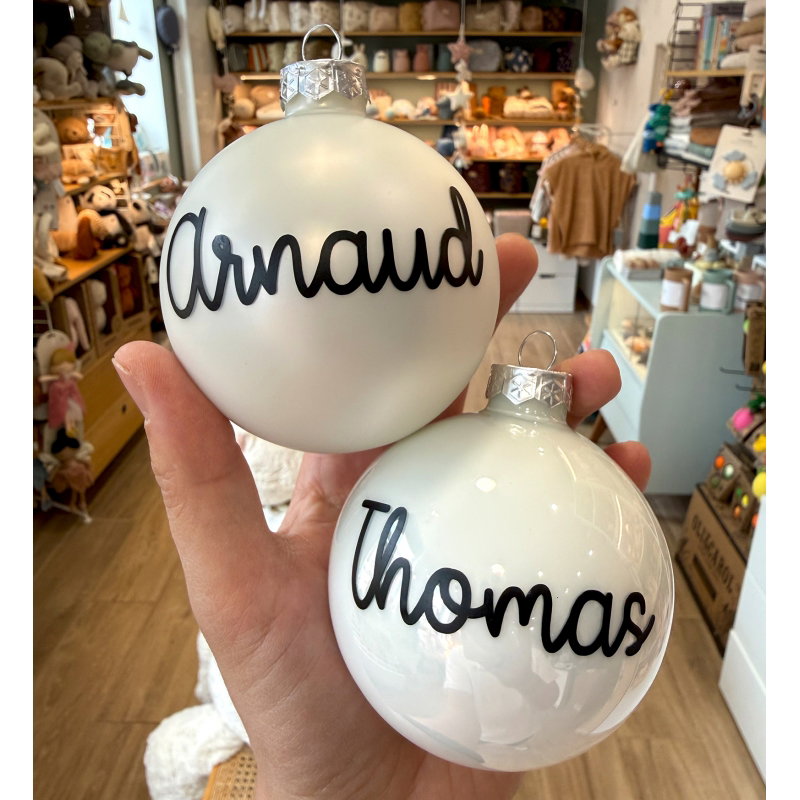 EXPEDITION Lot de 2 Boules de Noël personnalisées