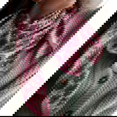 Foulard Grand format | Posy Dahlia - Bindi Atelier