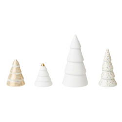 Set de 4 sapins | Doré