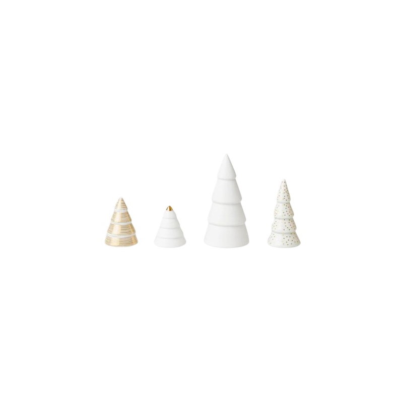 Set de 4 sapins | Doré