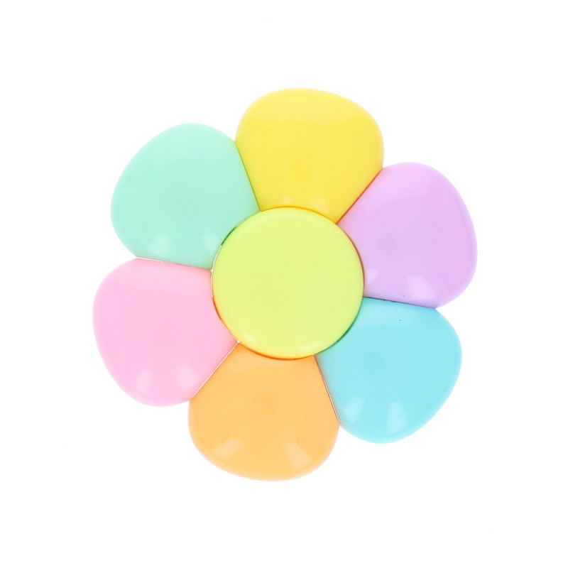 Lot de 6 surligneurs pétales de fleur - Le petit souk