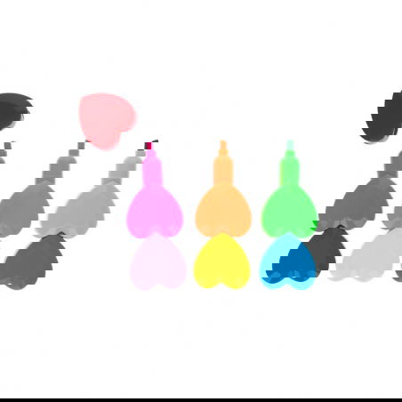 7 surligneurs cœurs - Le petit souk