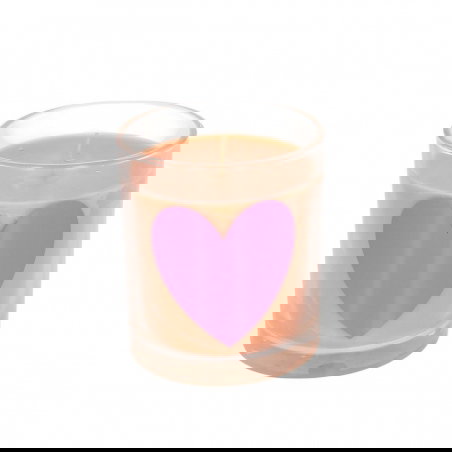 Bougie cœur rose à la fleur d'oranger - Le petit souk