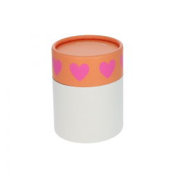 Bougie cœur rose à la fleur d'oranger