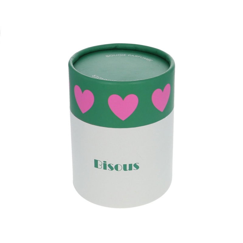 Bougie fleur d'oranger cœur Bisous