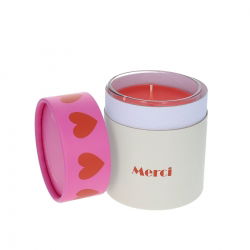 Bougie fleur d'oranger cœur Merci