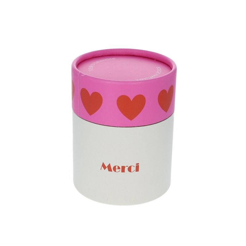 Bougie fleur d'oranger cœur Merci