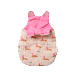 Gigoteuse pour poupée vichy rose | Chichi pompon