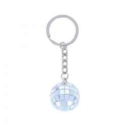 Porte clé boule à facette | Silver - Le petit souk