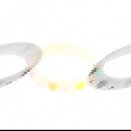 Bracelet en résine | Cœurs multicolores