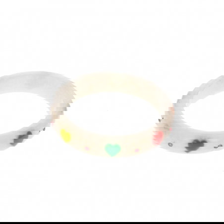 Bracelet en résine | Cœurs multicolores