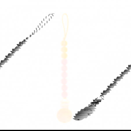 Attache tétine perles Eva | Cloudy Mauve - Mushie