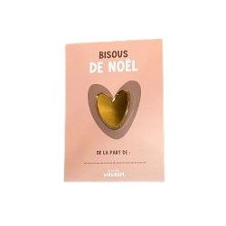 Pin's Bisous de Noël | Coeur doré - Atelier wagram