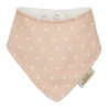 Bavoir bandana | Gaze beige petits coeurs