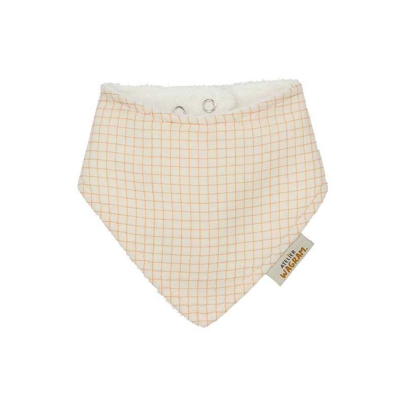 Bavoir bandana | Gaze petits carreaux