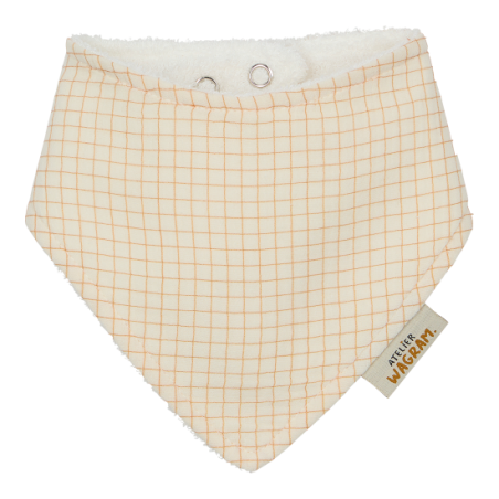 Bavoir bandana | Gaze petits carreaux - Atelier wagram