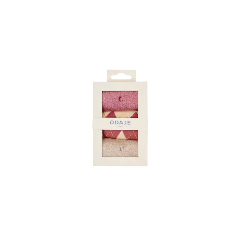 3 Paires de chaussettes | Fantaisie losanges et paillettes