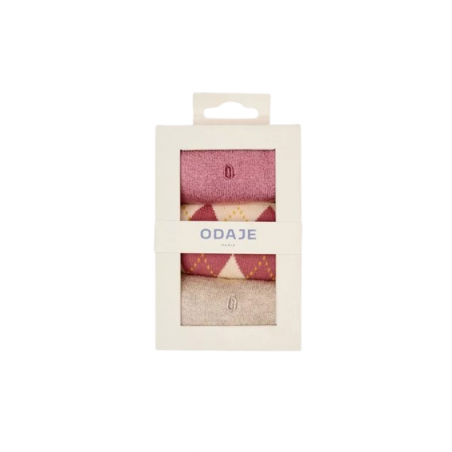 3 Paires de chaussettes | Fantaisie losanges et paillettes - ODAJE