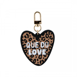 Porte-clés cœur léopard | Que du love