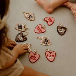 Porte-clés cœur léopard | Que du love