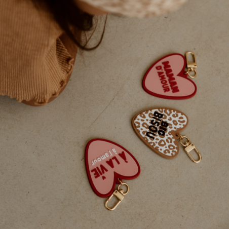 Porte-clés cœur | Maman d'amour - Atelier wagram