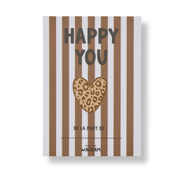 Pins Happy you | Léopard beige