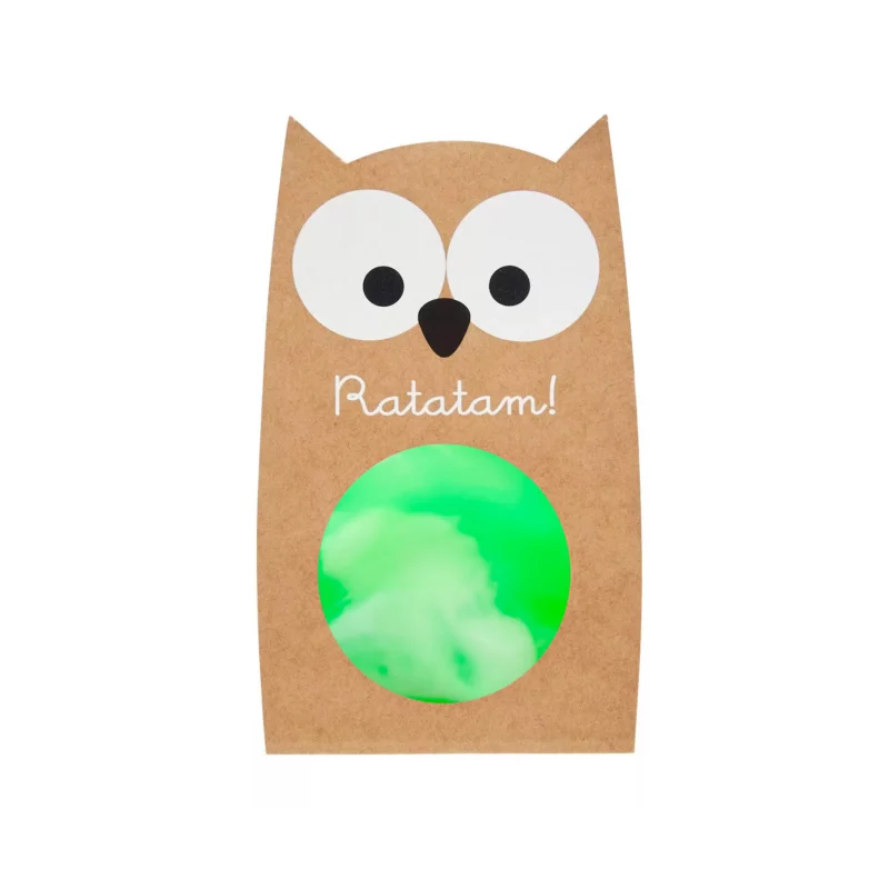 Balle rebondissante marbrée hibou | Vert