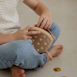 Pochette coeur en silicone | Nougat