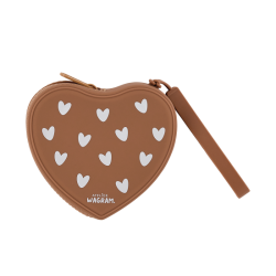 Pochette coeur en silicone | Caramel - Atelier wagram