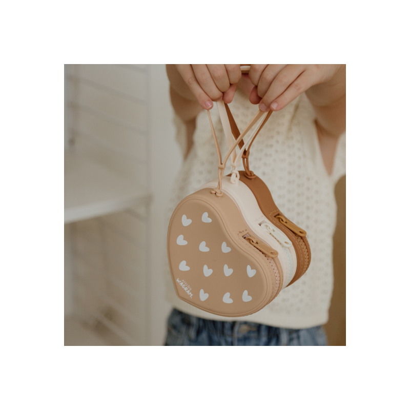 Pochette coeur en silicone | Caramel