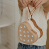 Pochette coeur en silicone | Caramel