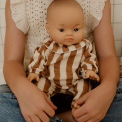 Tenue poupée avec col| Rayure larges