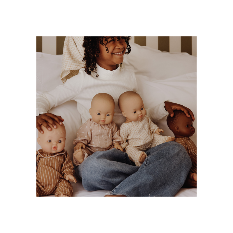 Tenue poupée avec col| Rayure fines