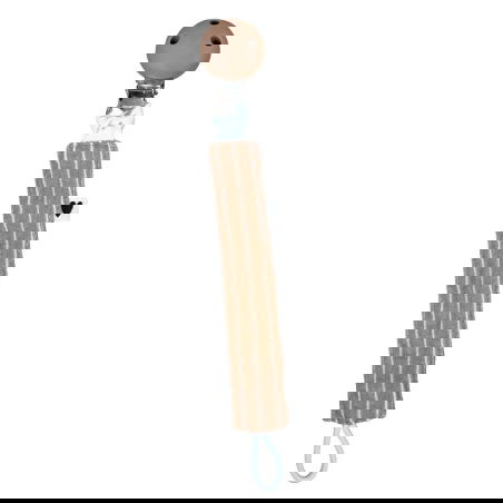 Attache tétine | Gaze rayures fines - Atelier wagram