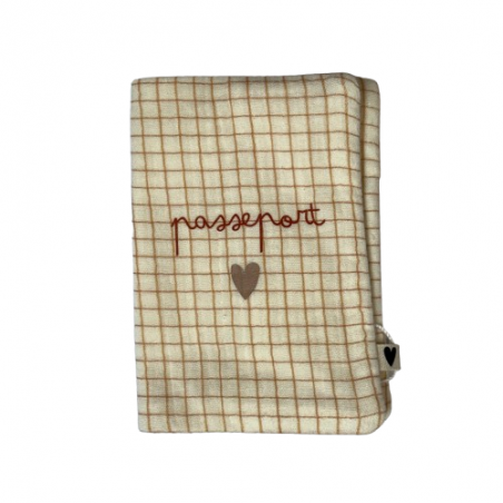 Porte passeport | Petits carreaux - Atelier wagram