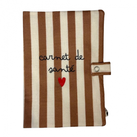 Protège carnet santé | Rayures larges - Atelier wagram