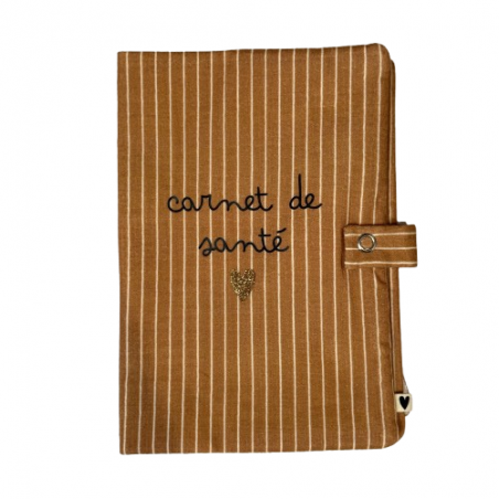 Protège carnet santé | Rayures fines - Atelier wagram