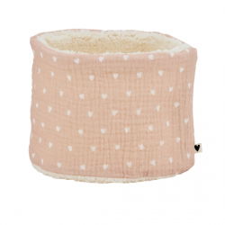 Tour de cou | Beige petits coeurs